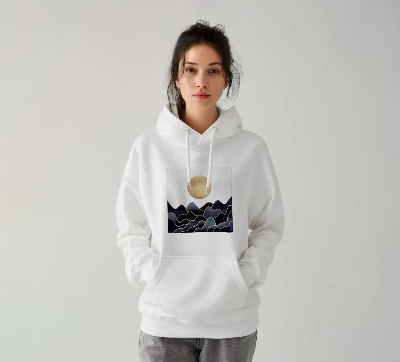 Waves felpa con cappuccio da Elisabeth Fredriksson