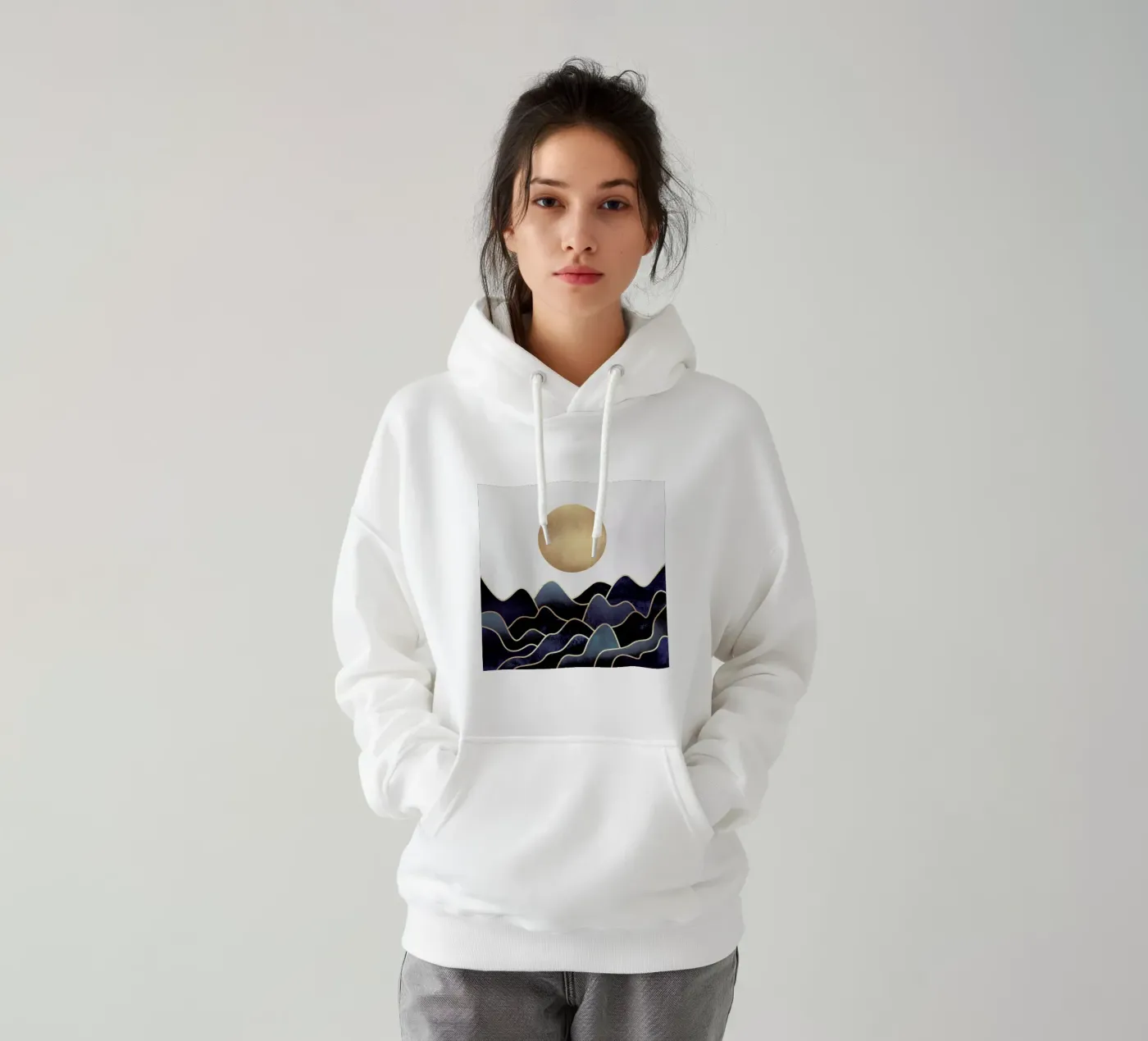 Waves felpa con cappuccio da Elisabeth Fredriksson