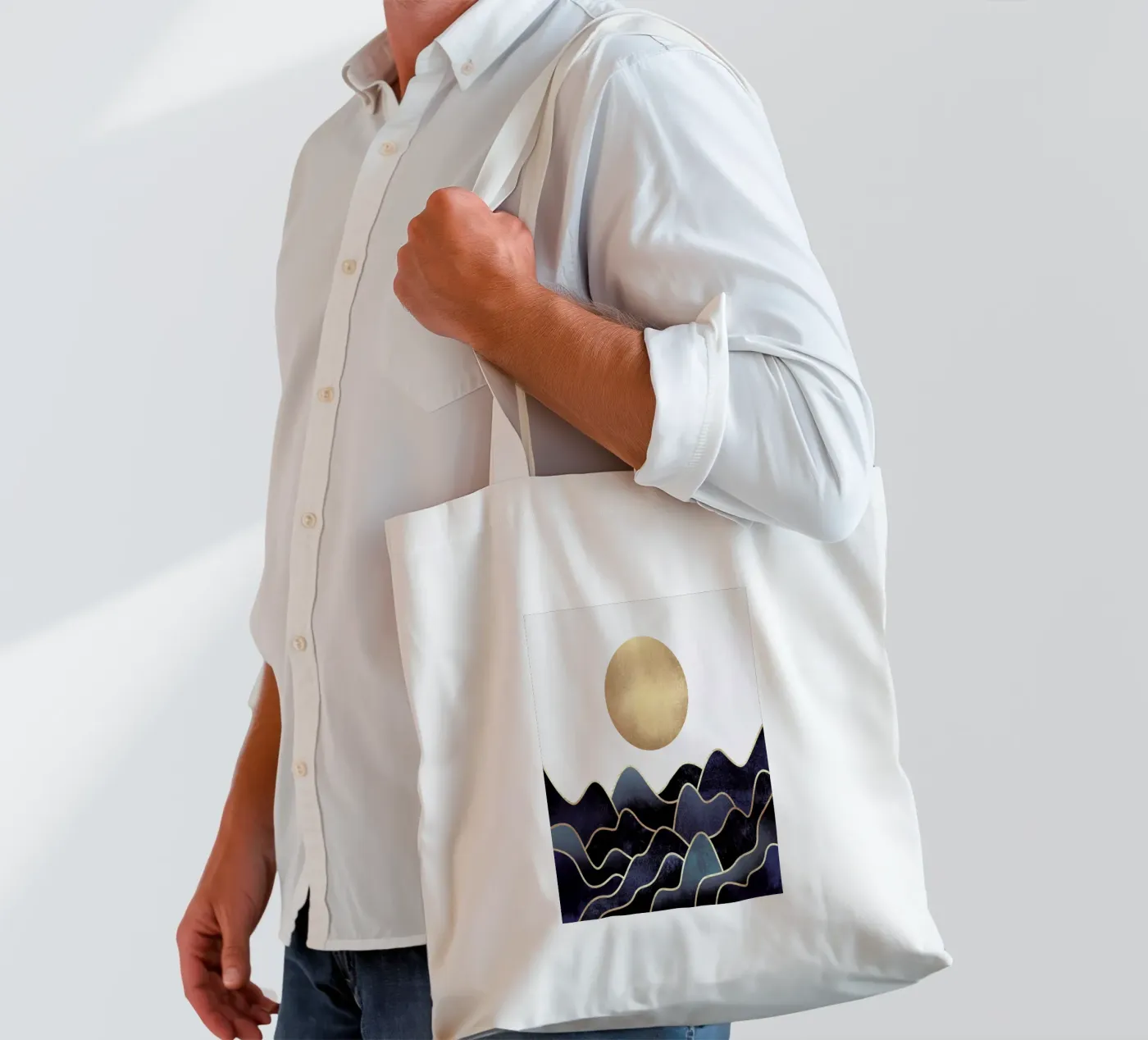Waves tote bag by Elisabeth Fredriksson