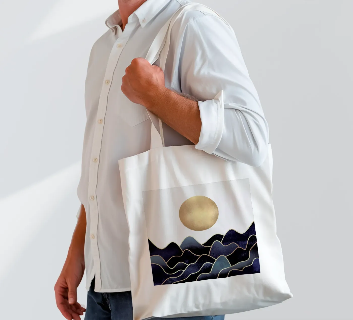 Waves tote bag by Elisabeth Fredriksson