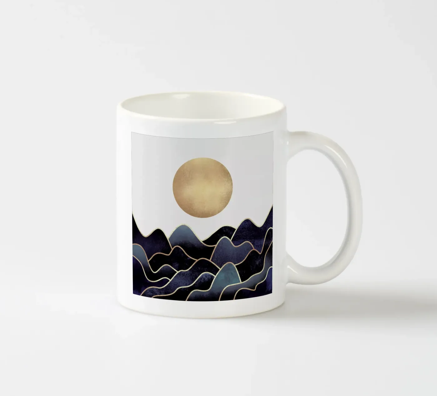 Waves ceramic mug by Elisabeth Fredriksson