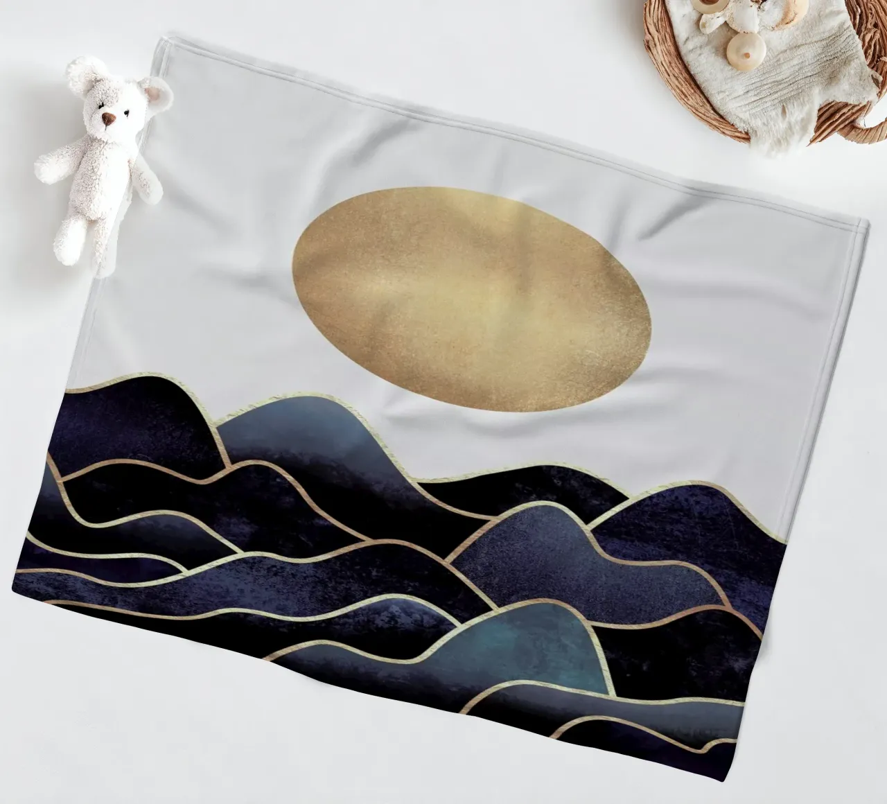 Waves Fleecedecke von Elisabeth Fredriksson