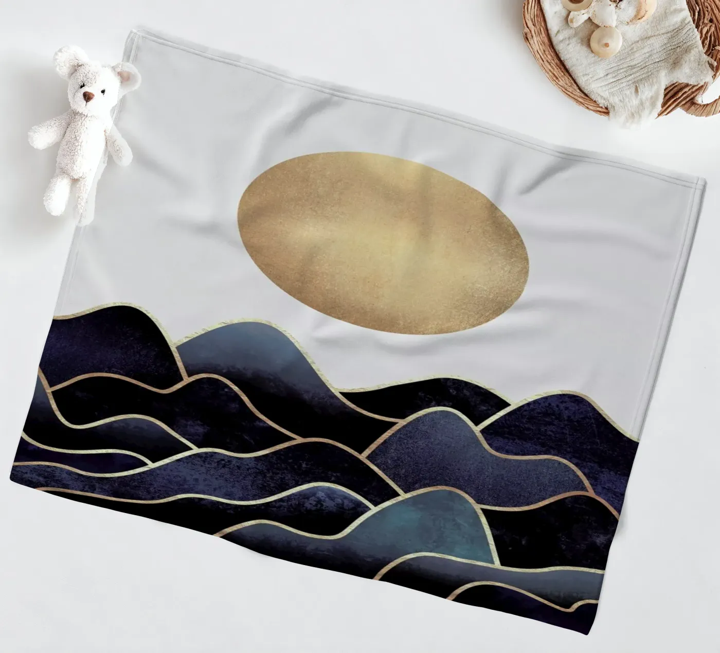 Waves Fleecedecke von Elisabeth Fredriksson