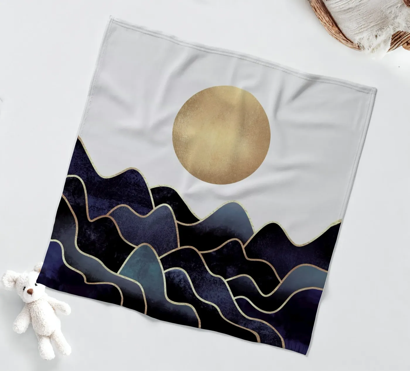 Waves fleece blanket by Elisabeth Fredriksson