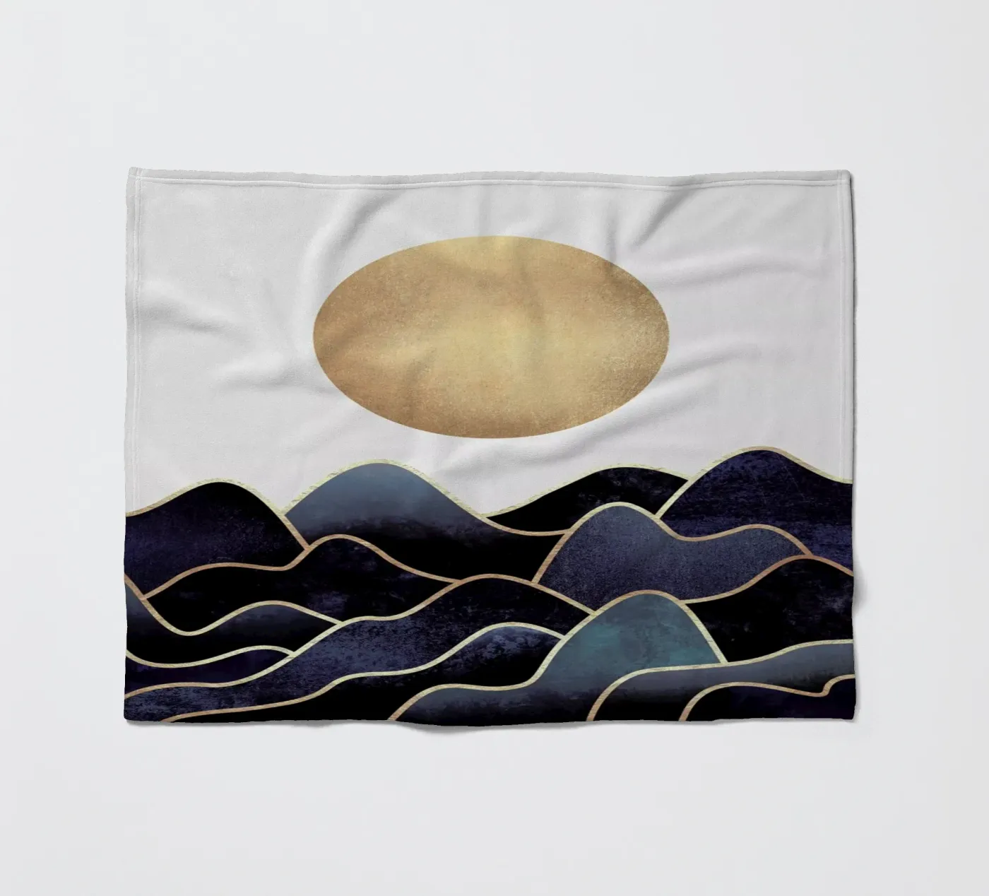 Waves fleece blanket by Elisabeth Fredriksson