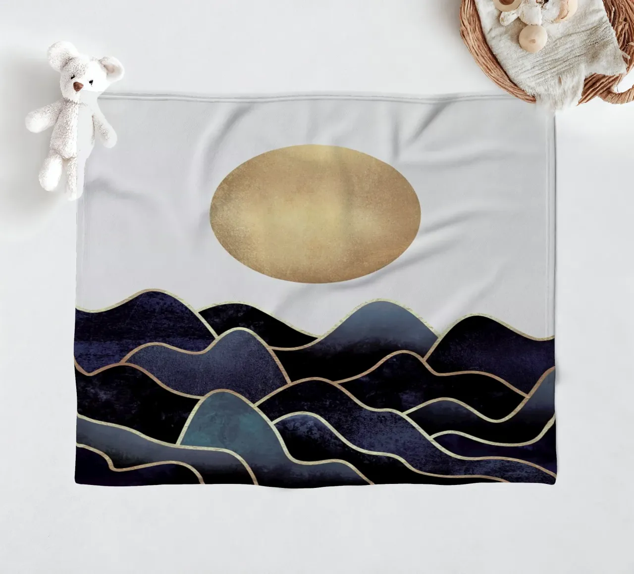 Waves Fleecedecke von Elisabeth Fredriksson