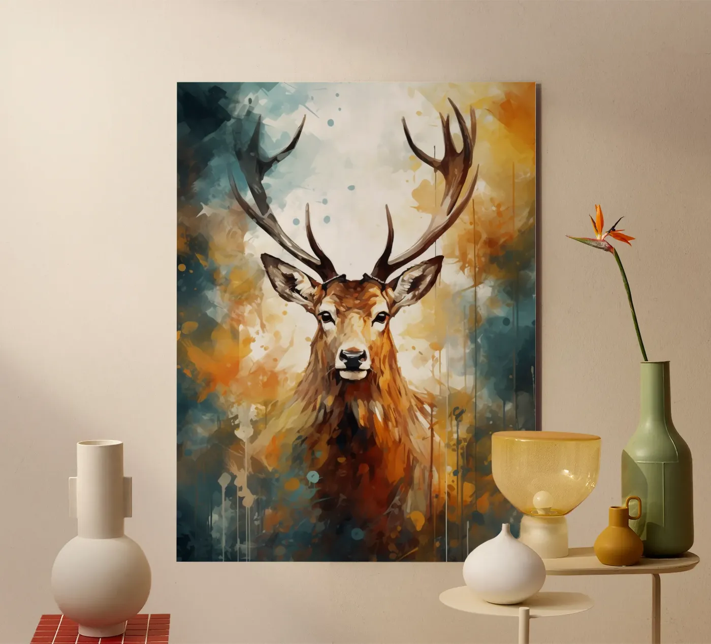 Deer Abstract forex plate by Mateo