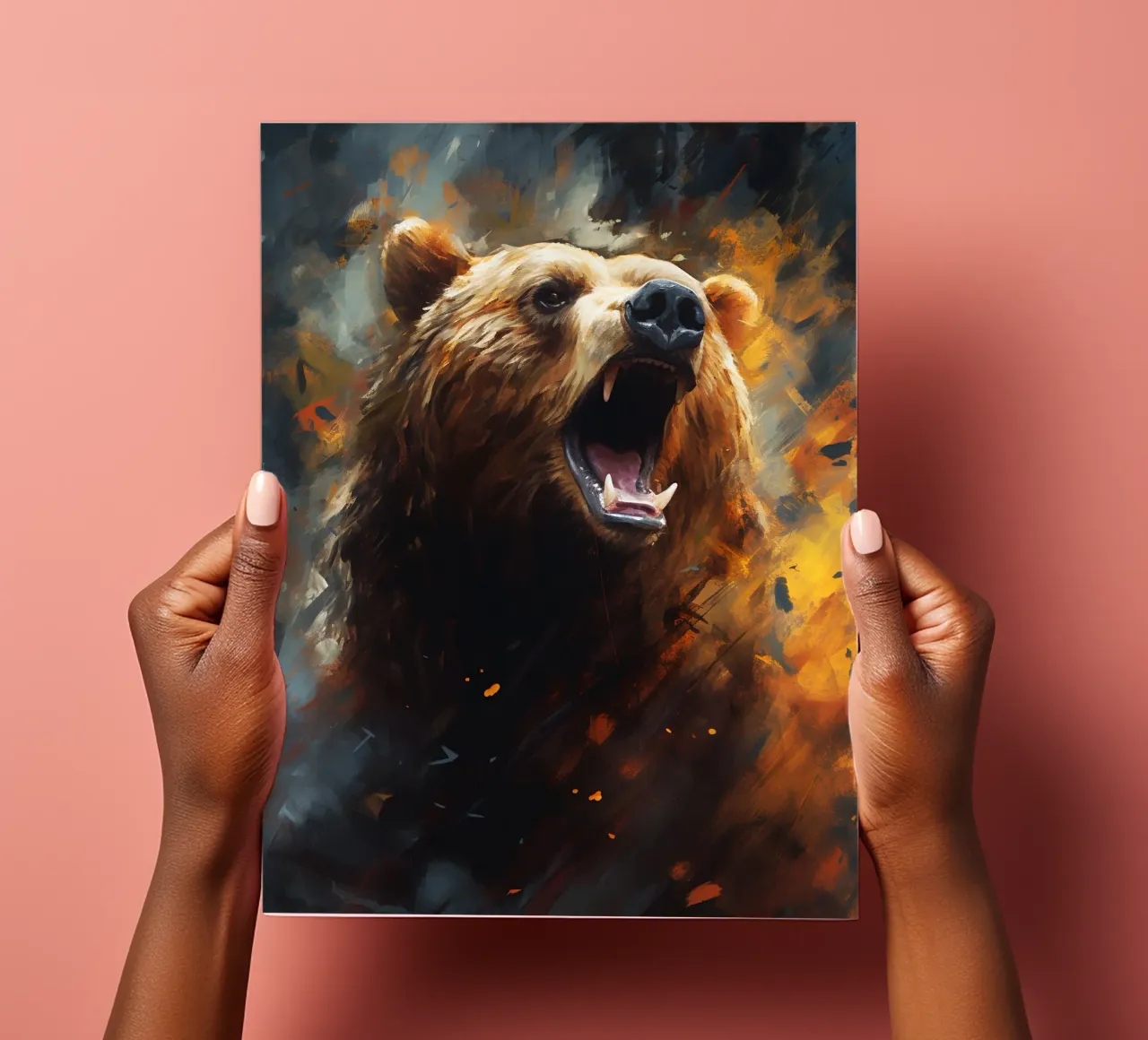 Bear Abstract foglio adesivo da Mateo