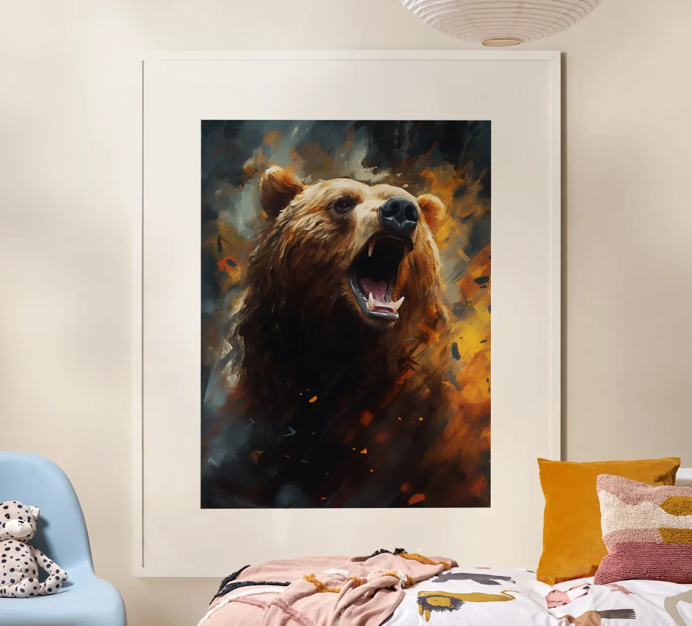 Bear Abstract poster van Mateo