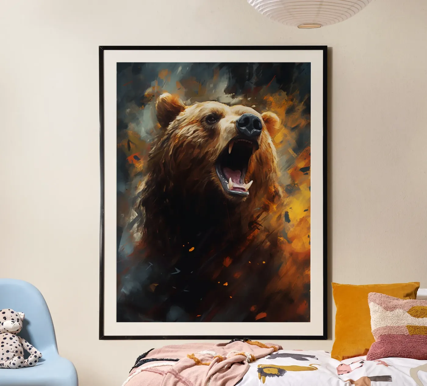 Bear Abstract poster van Mateo
