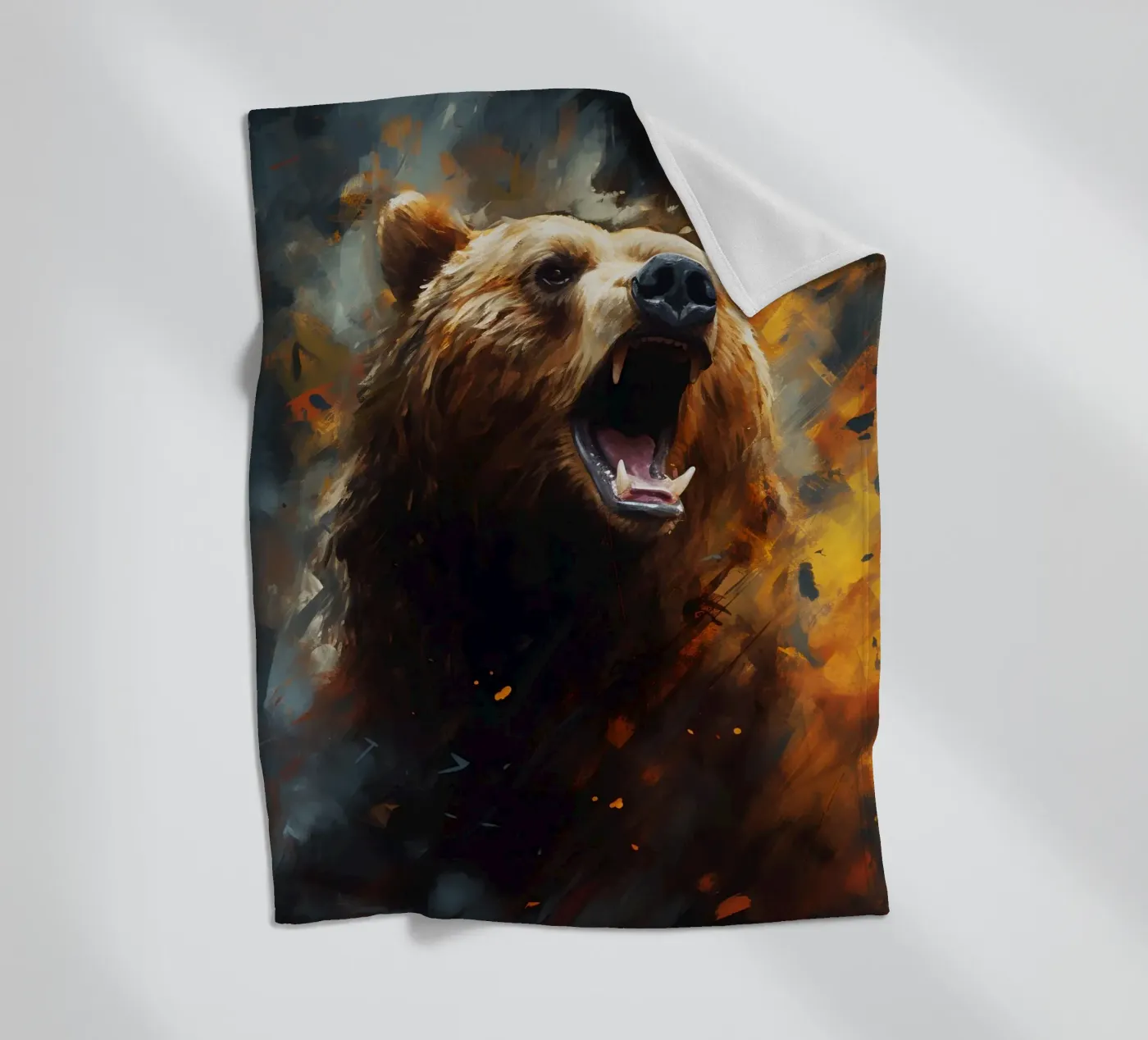 Bear Abstract fleecedeken van Mateo