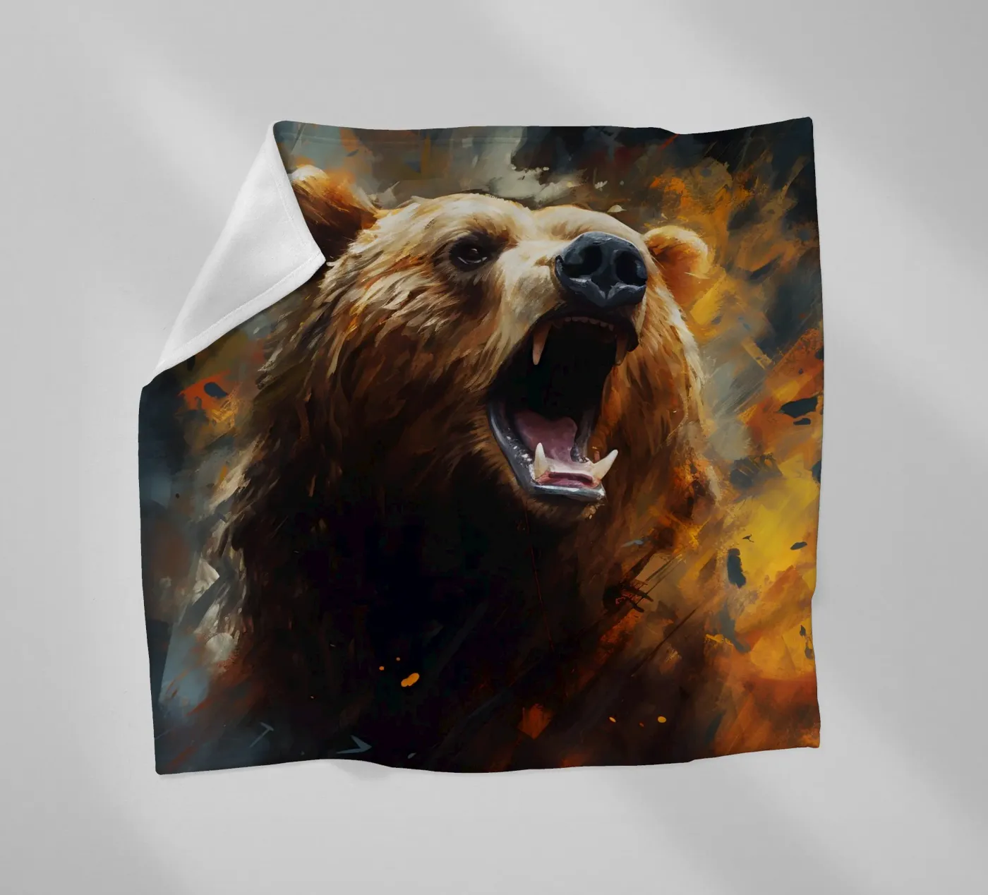 Bear Abstract fleecedeken van Mateo