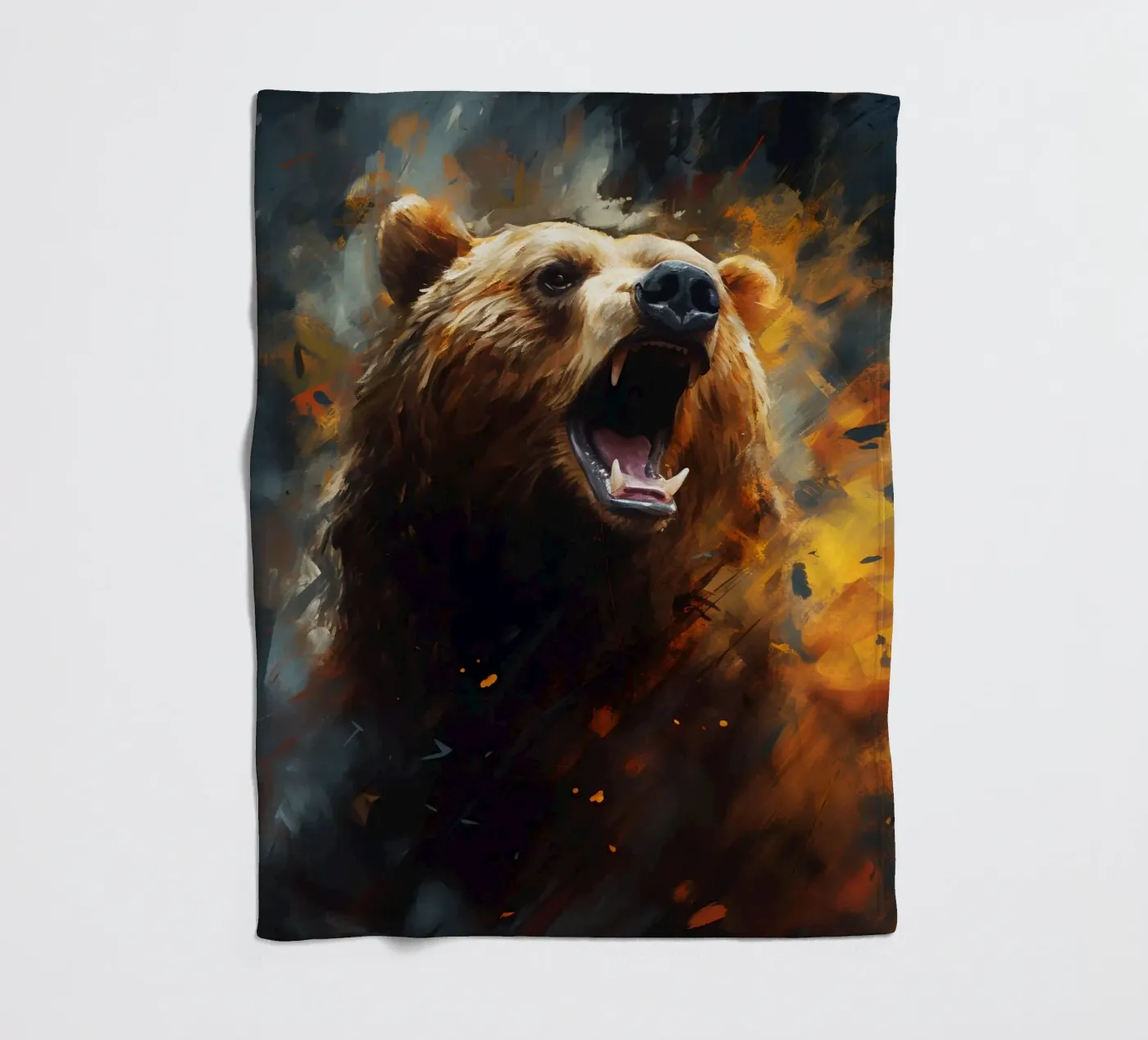 Bear Abstract fleecedeken van Mateo