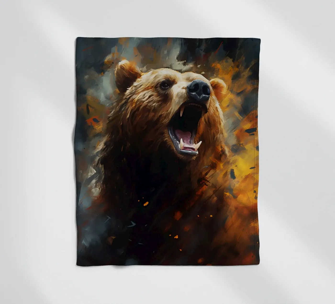 Bear Abstract fleecedeken van Mateo