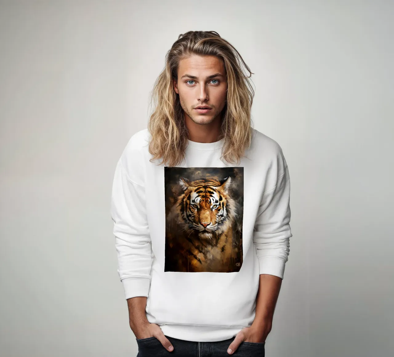 Tiger Abstract felpa da Mateo