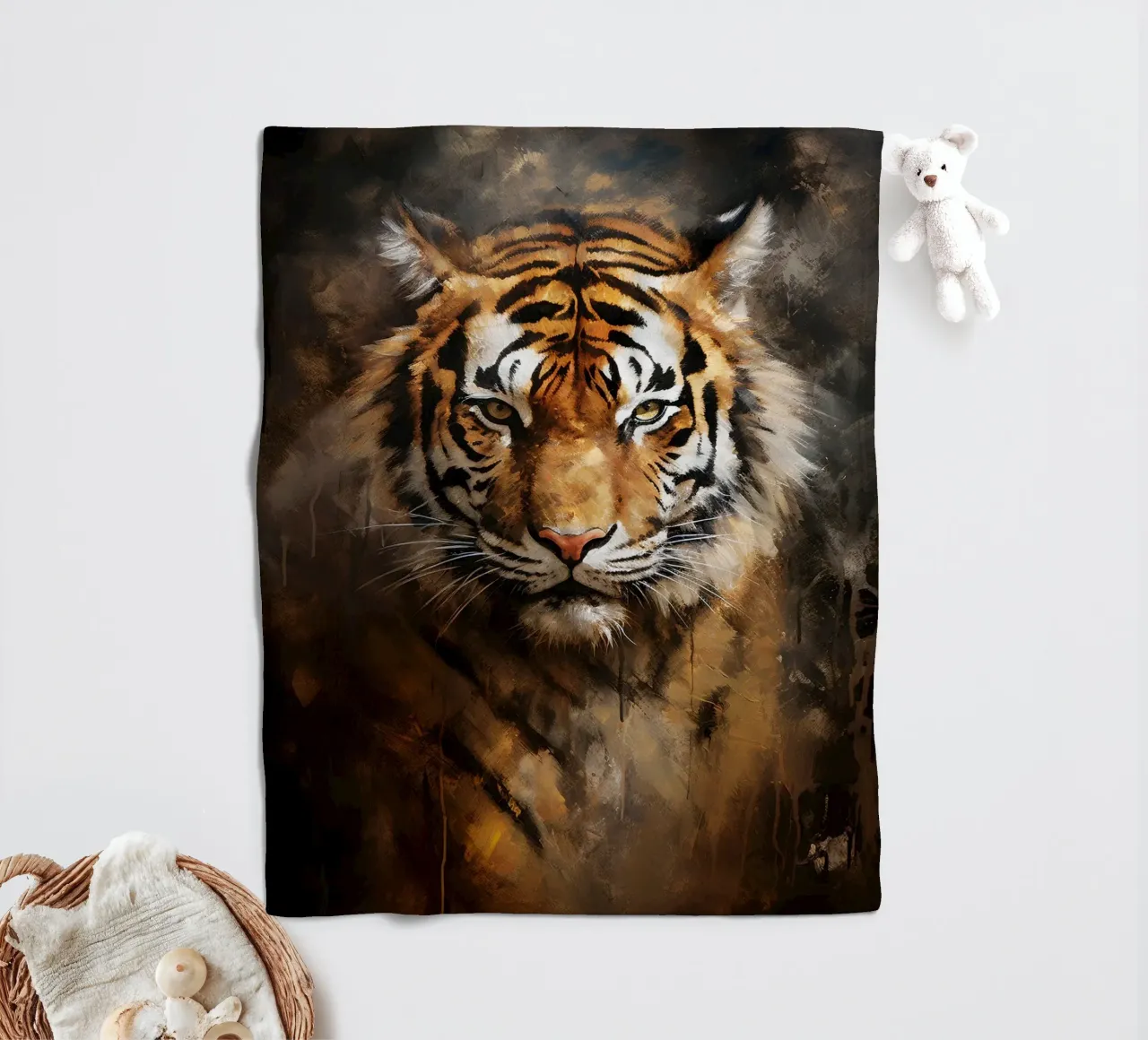 Tiger Abstract coperta in pile da Mateo