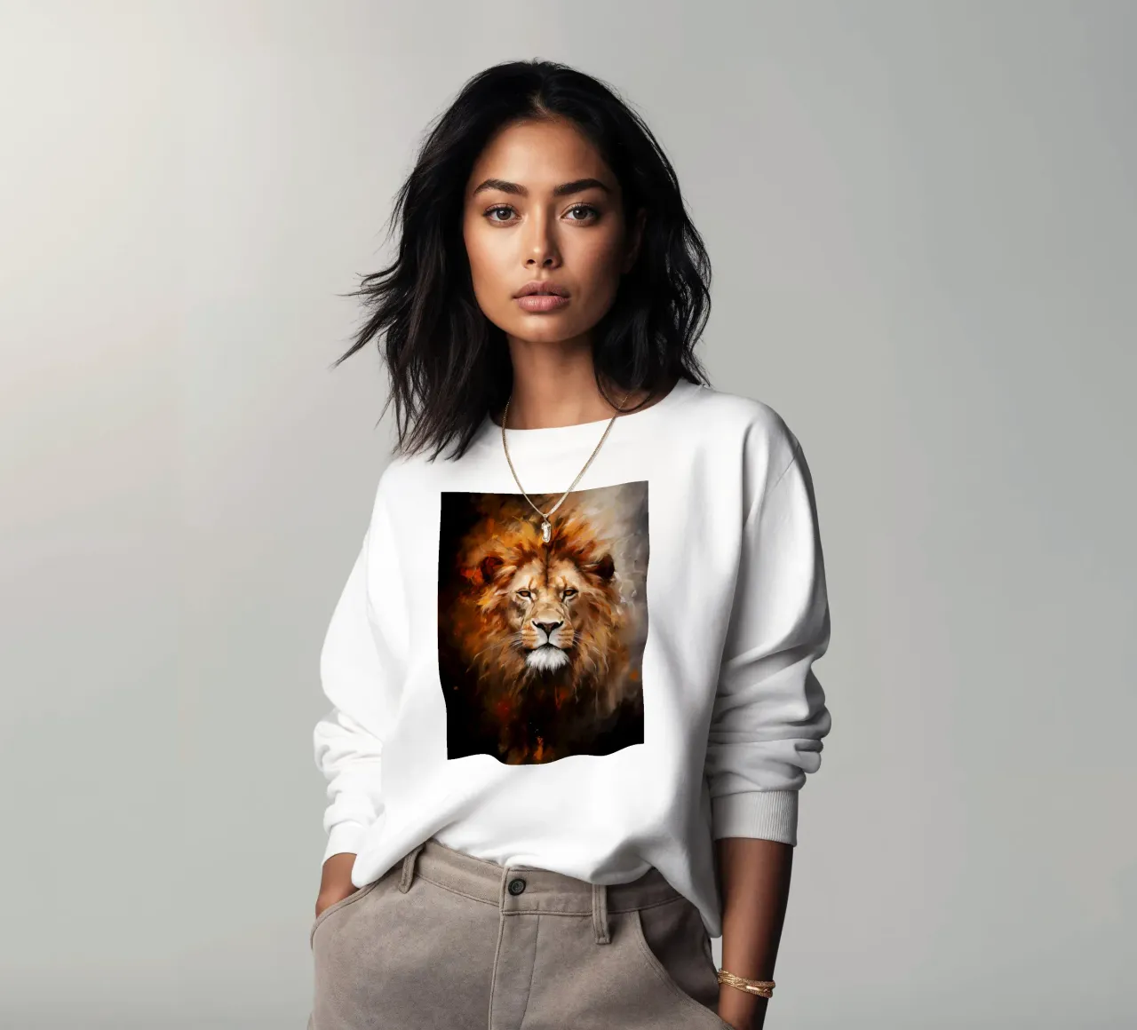 Lion Abstract sweatshirt van Mateo