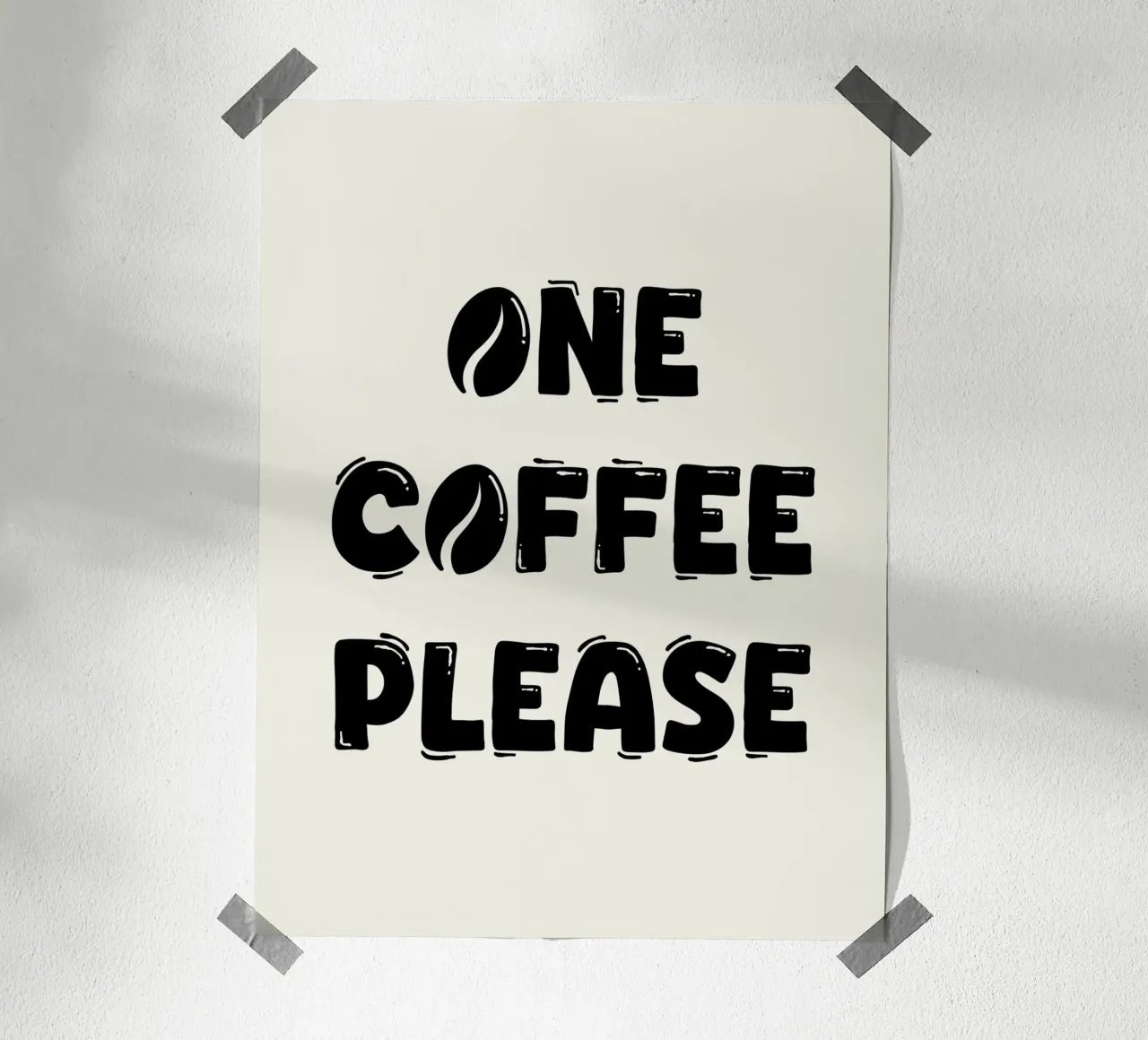Un caffè per favore carta hahnemühle da Wall of Words