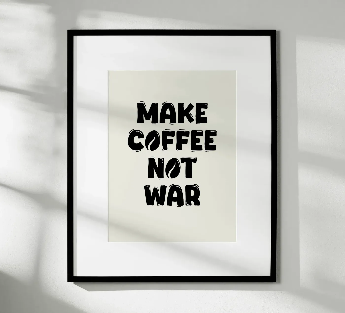 Make Coffee Not War poster by Wall of Words