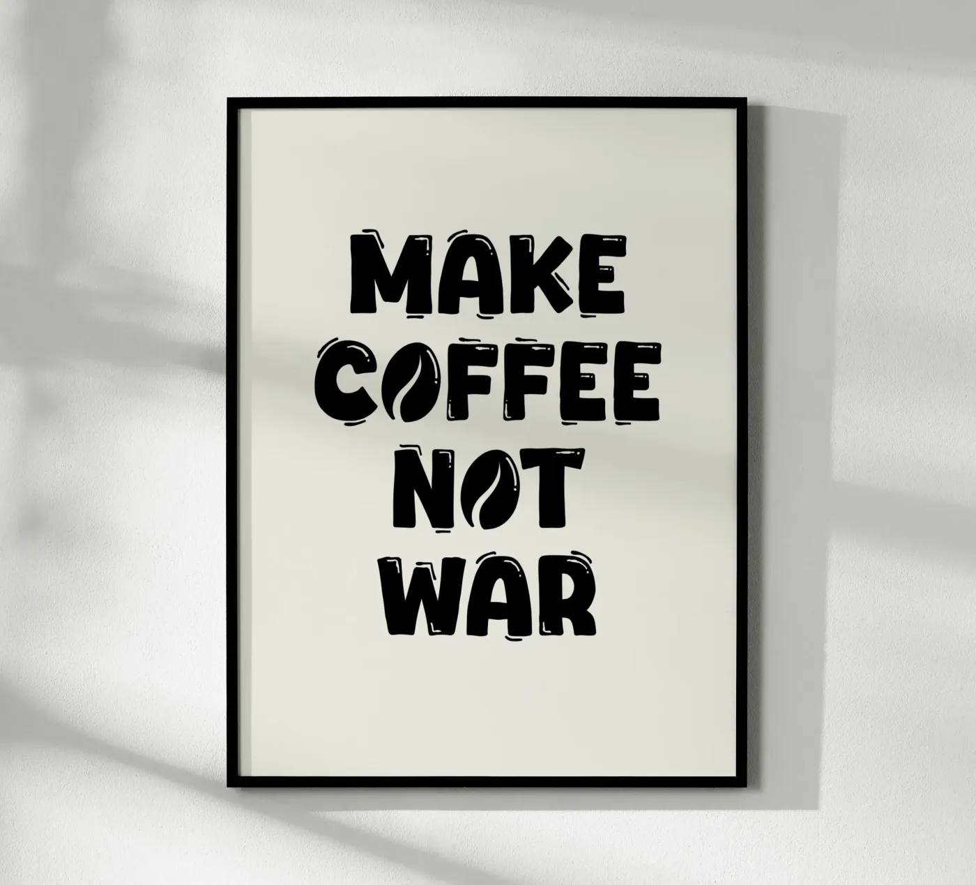 Make Coffee Not War poster by Wall of Words