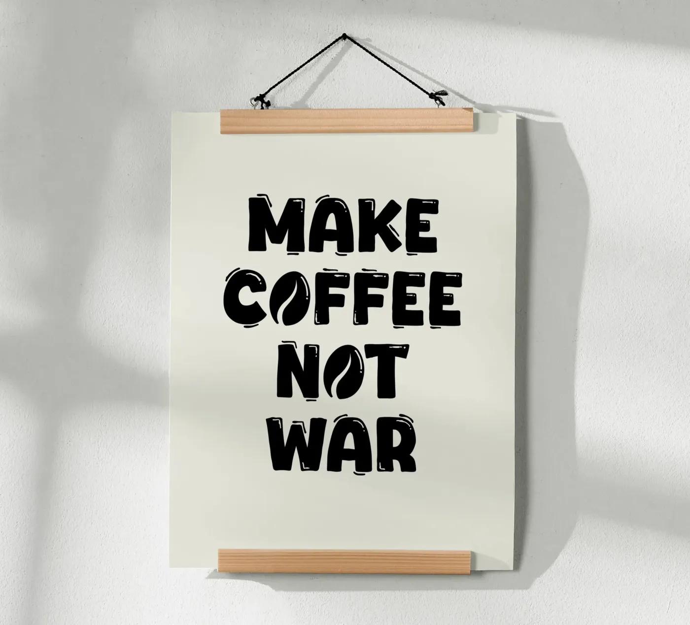 Make Coffee Not War poster by Wall of Words