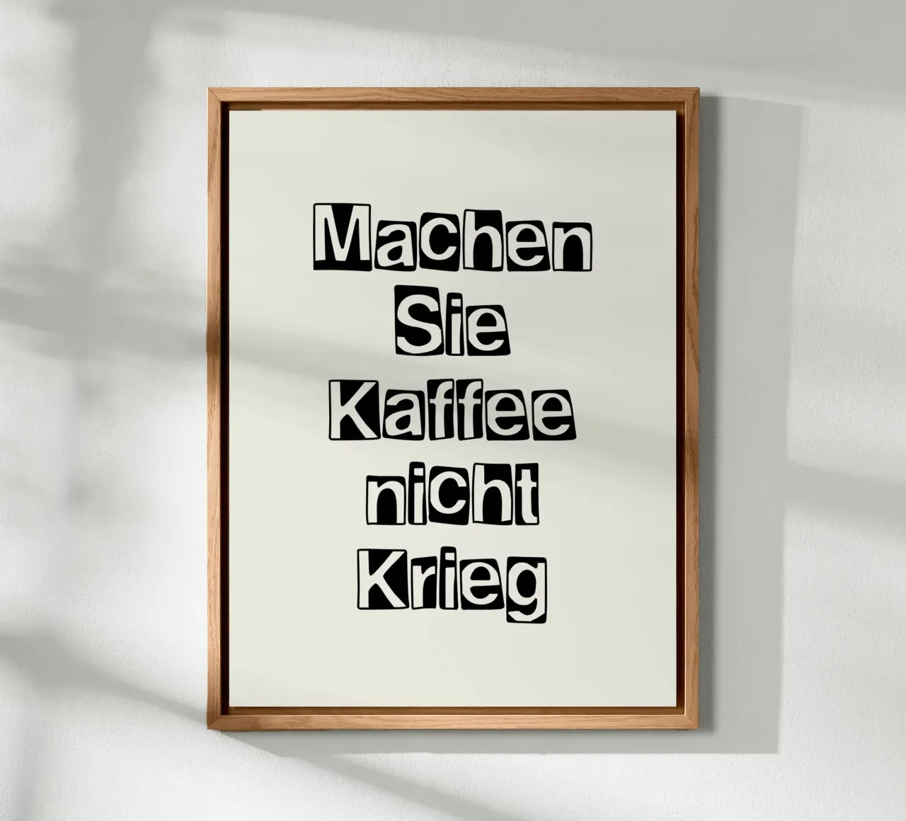 Preparate il caffè, non la guerra alluminio dibond da Wall of Words