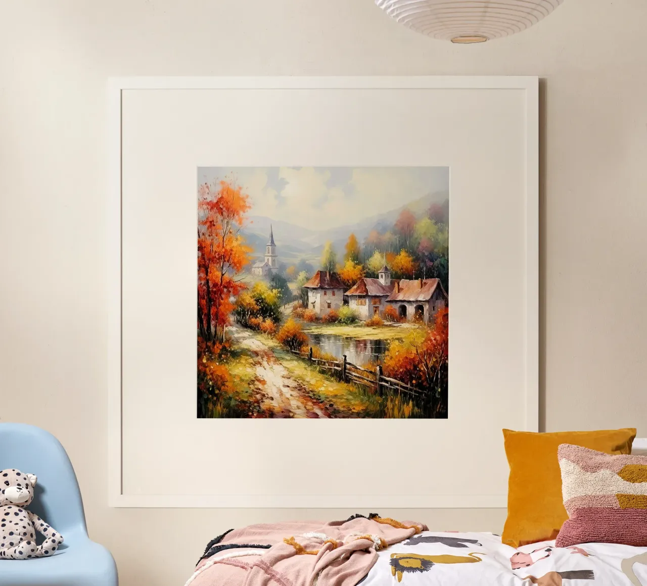 Autumn in England poster con telaio in legno da Artsy Bessy
