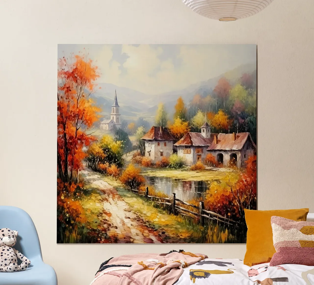 Autumn in England poster con telaio in legno da Artsy Bessy