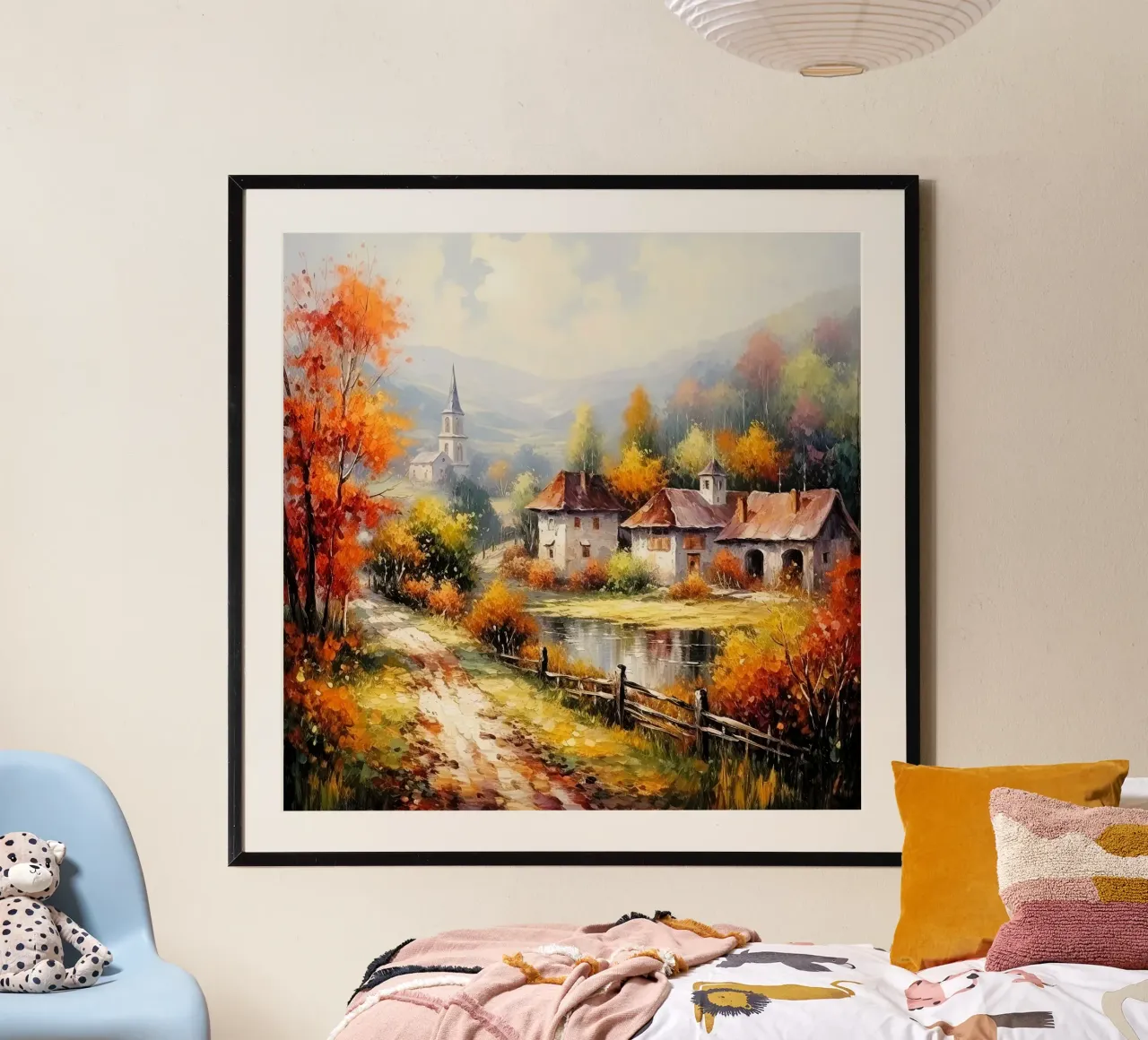 Autumn in England poster con telaio in legno da Artsy Bessy