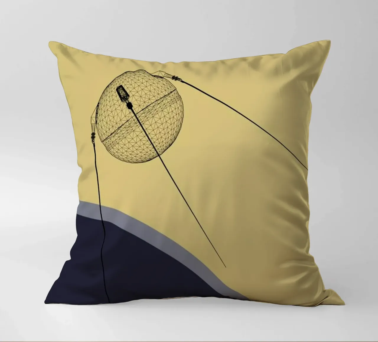Sputnik 1 decorative cushion by Marc Schulthess