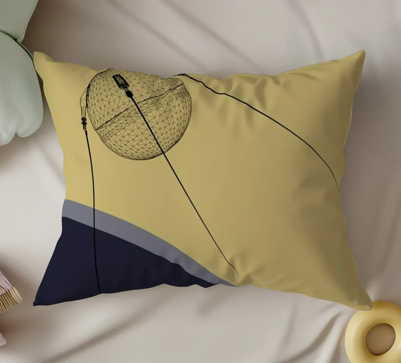 Sputnik 1 decorative cushion by Marc Schulthess