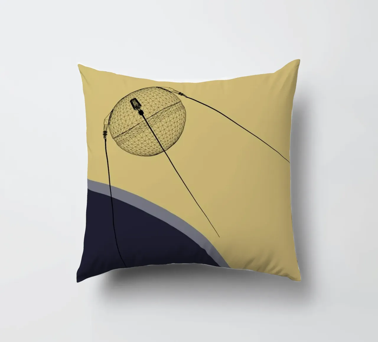 Sputnik 1 decorative cushion by Marc Schulthess
