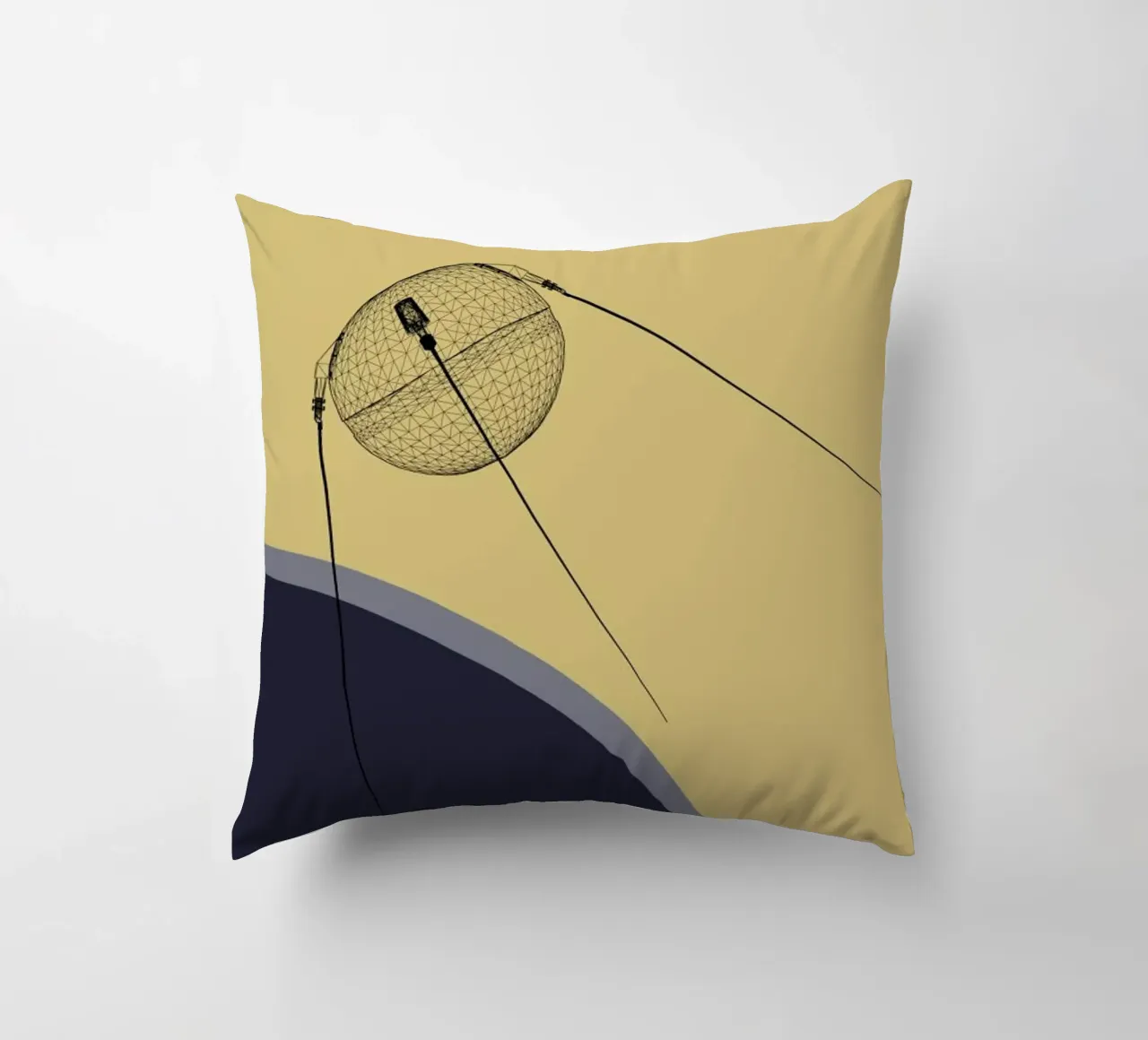 Sputnik 1 decorative cushion by Marc Schulthess