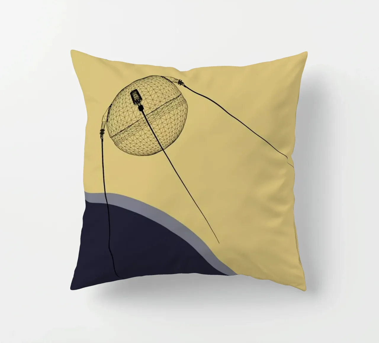 Sputnik 1 decorative cushion by Marc Schulthess