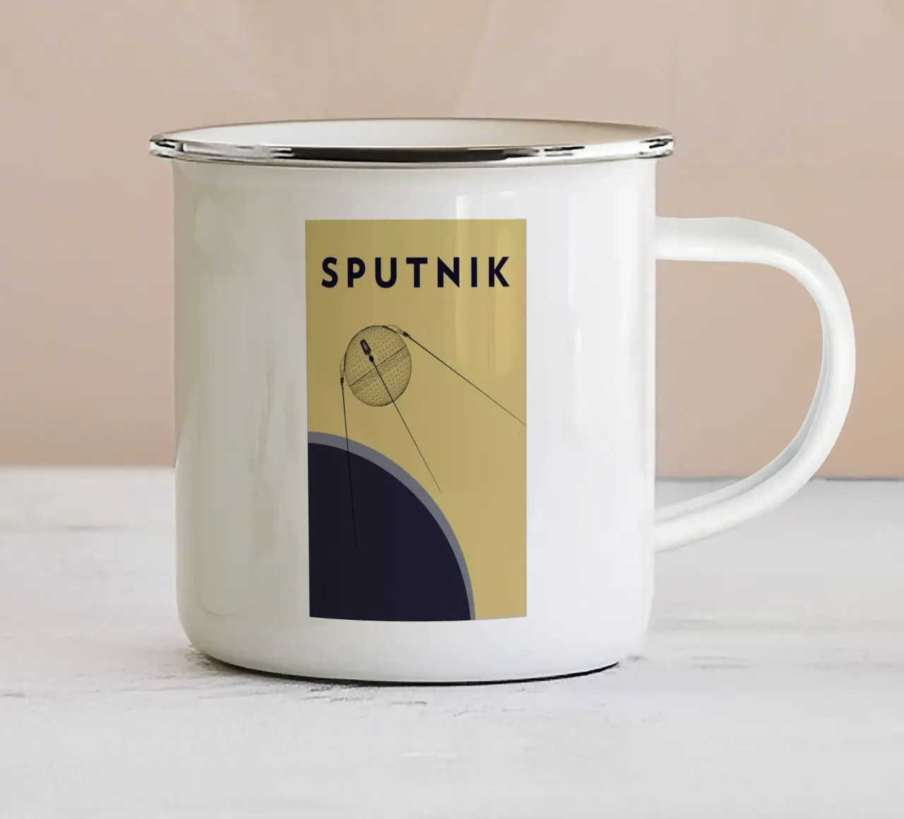 Sputnik 1 tazza in smalto da Marc Schulthess