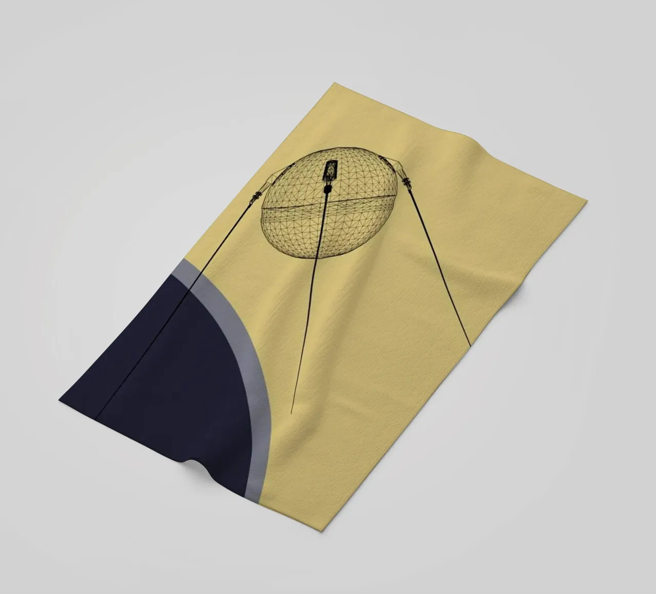 Sputnik 1 beach towel by Marc Schulthess