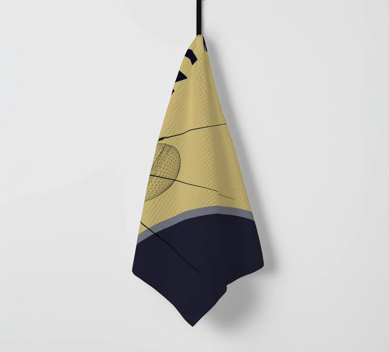 Sputnik 1 tea towel by Marc Schulthess