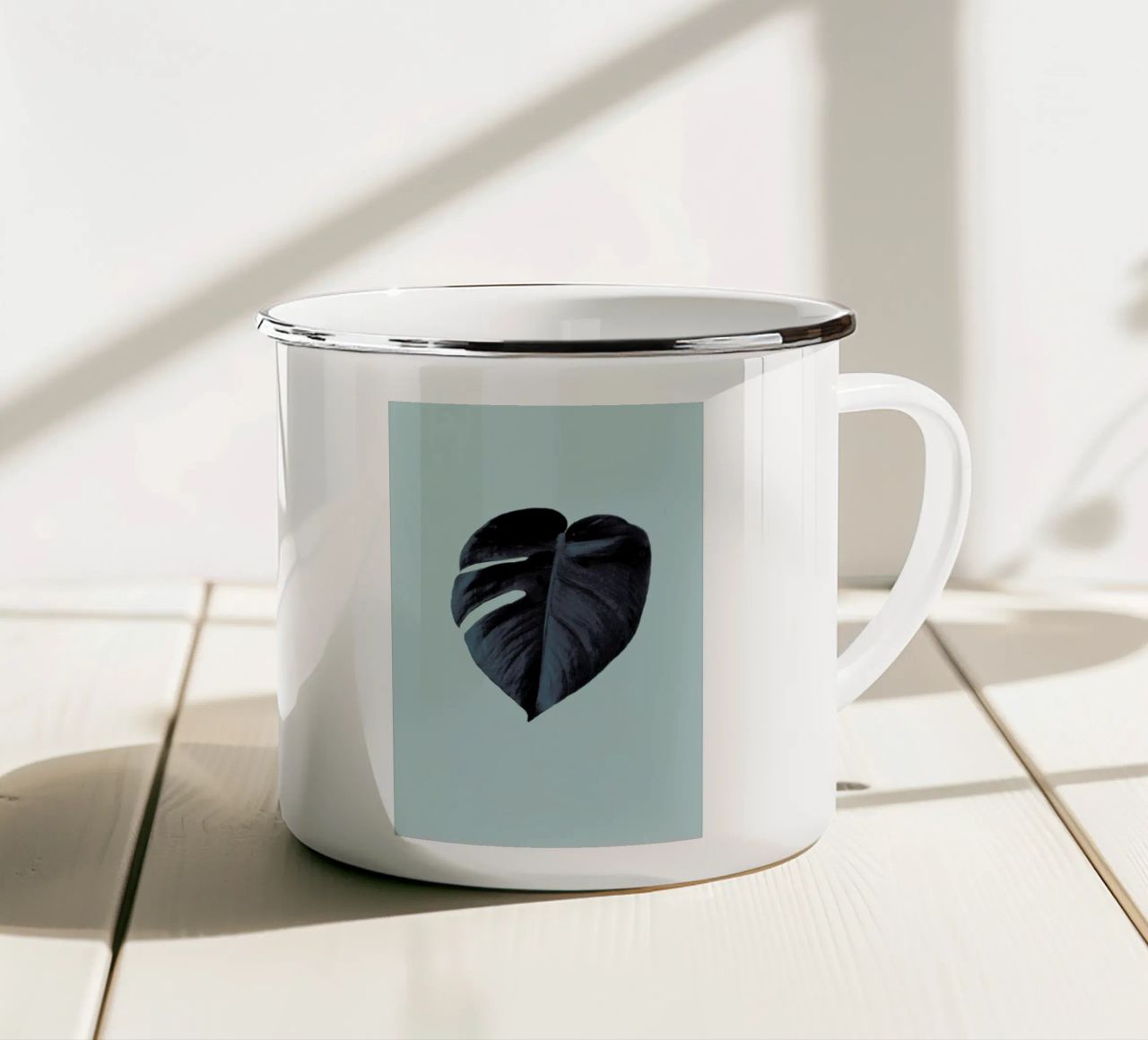 Monstera 01 tazza in smalto da Froilein Juno