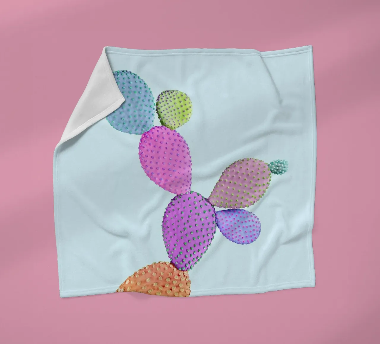 Color Cactus coperta in pile da Paul Fuentes Design