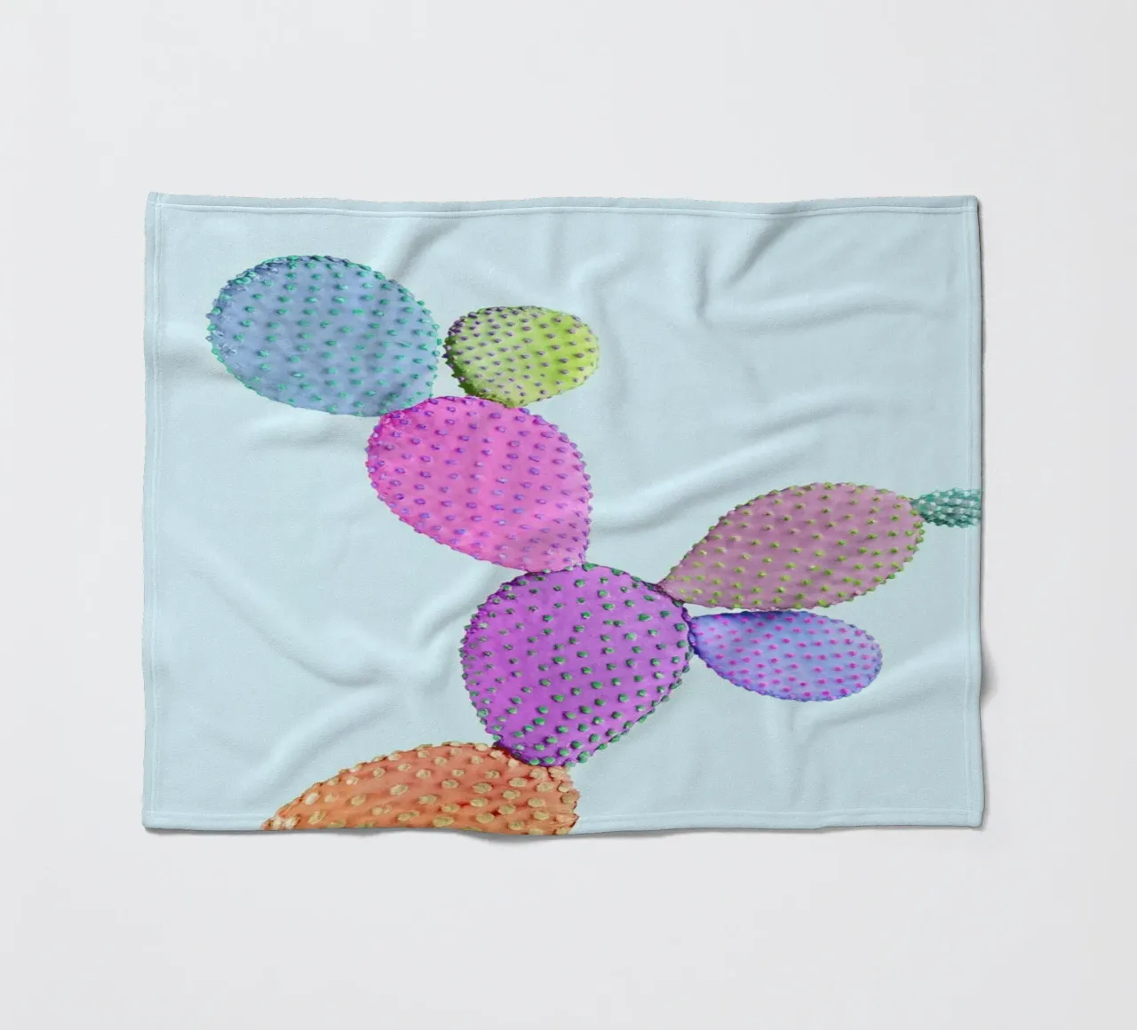Color Cactus coperta in pile da Paul Fuentes Design
