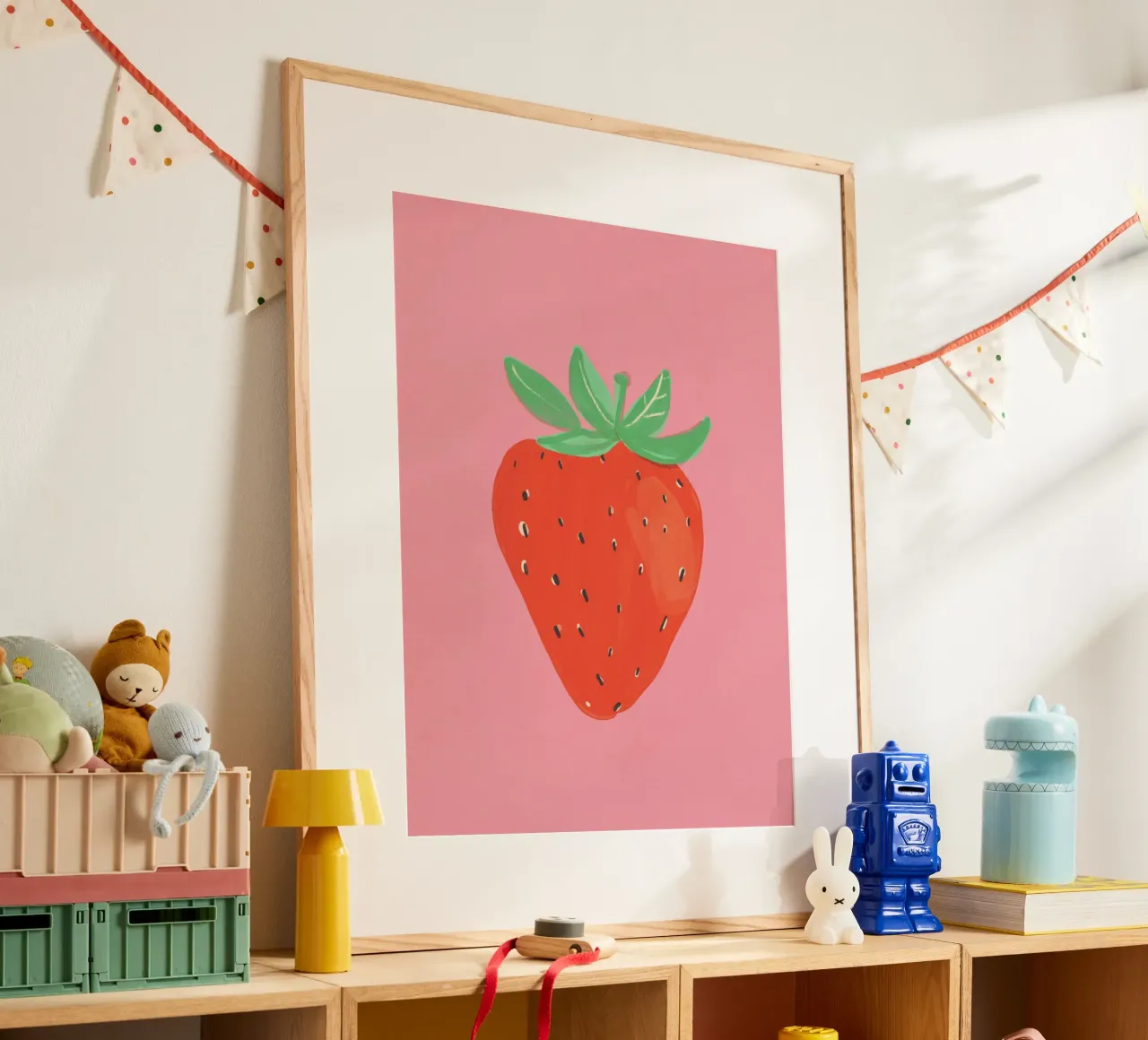 Strawberry poster con telaio in plastica da GigiRosado