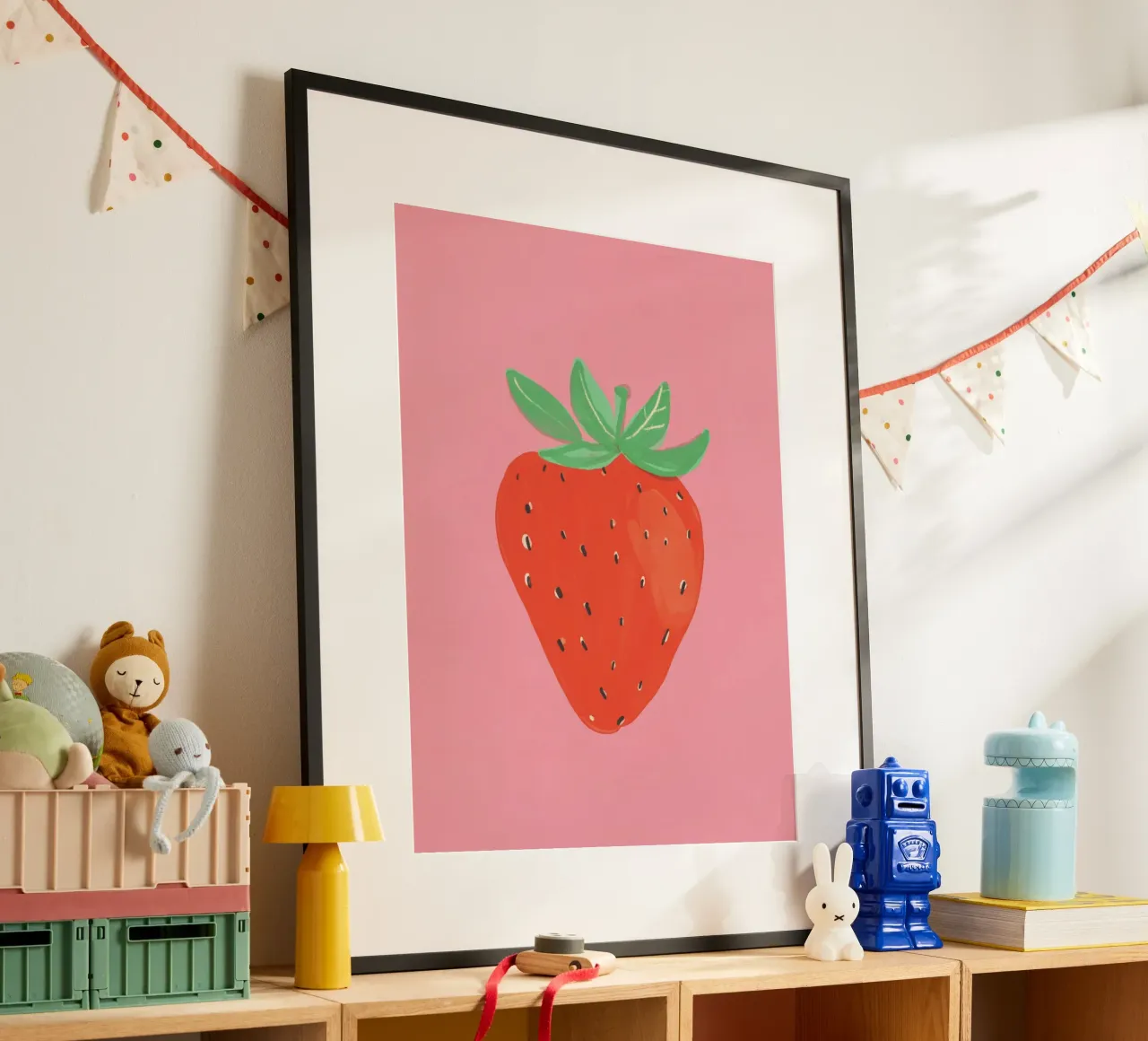 Strawberry poster con telaio in plastica da GigiRosado