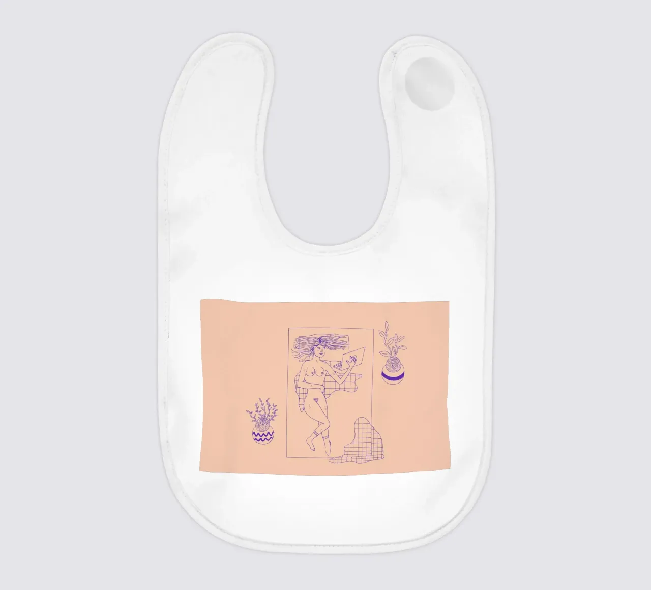 Sundays 1 baby bib by Daniela Roessler