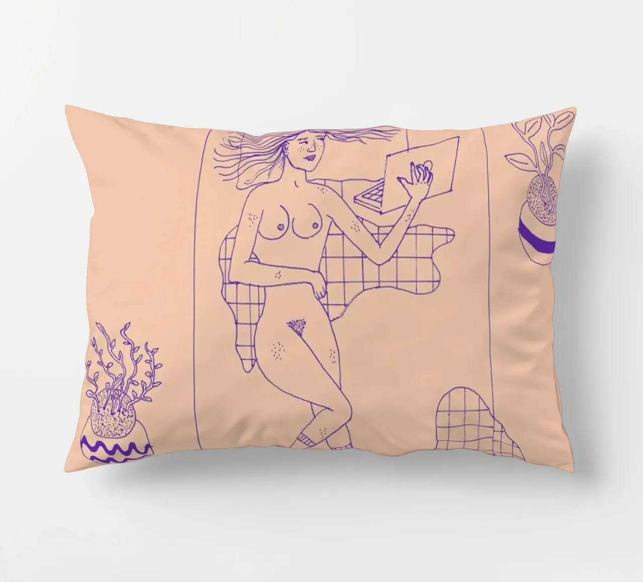 Sundays 1 decorative cushion by Daniela Roessler