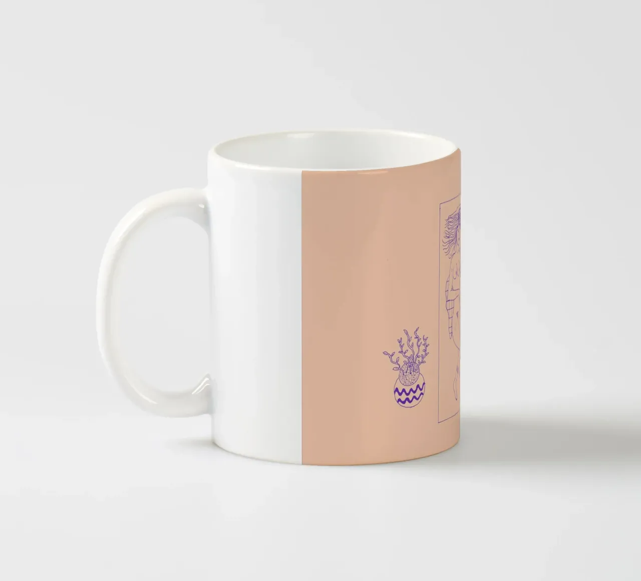 Sundays 1 ceramic mug by Daniela Roessler