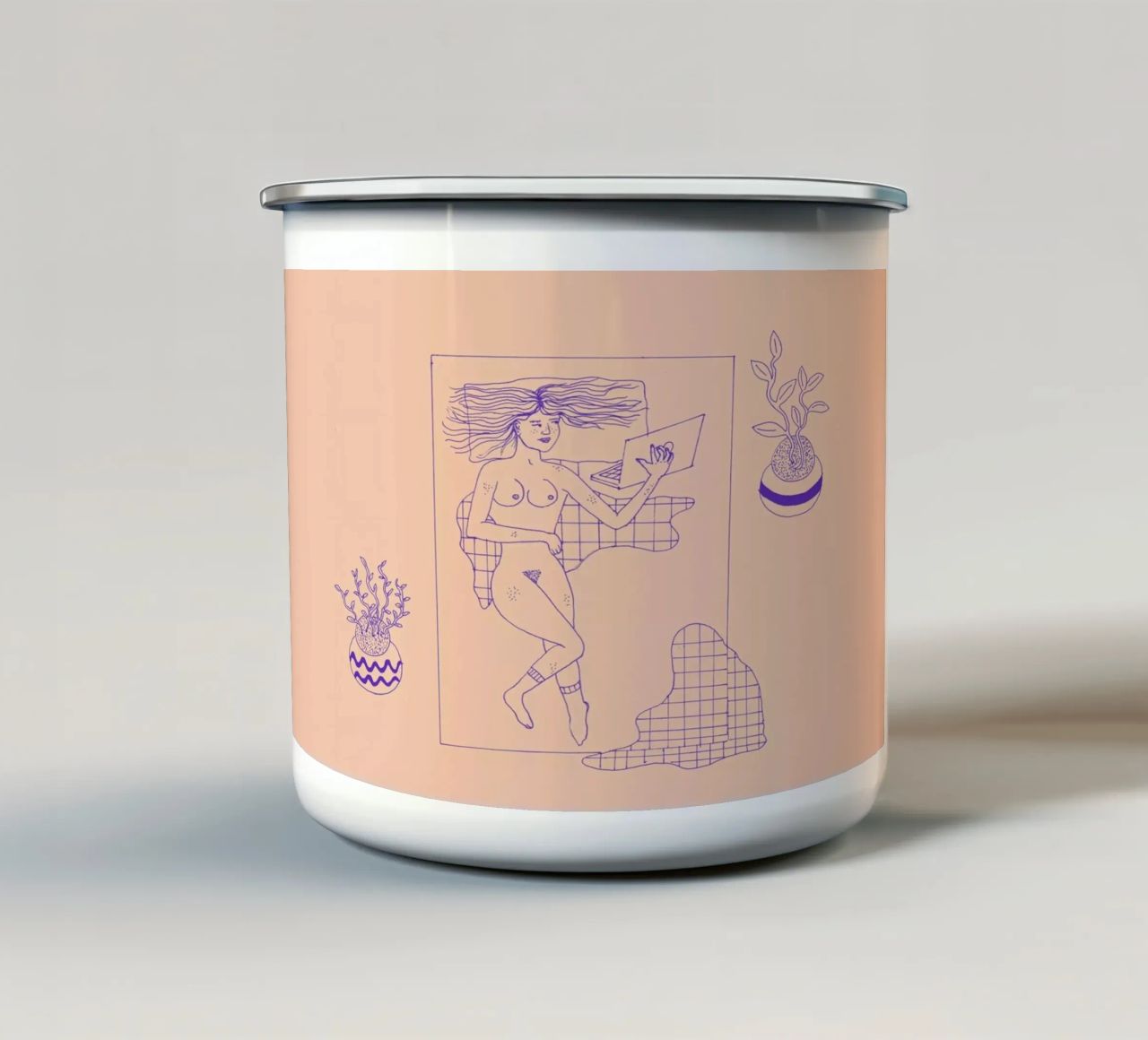 Sundays 1 tazza in smalto da Daniela Roessler