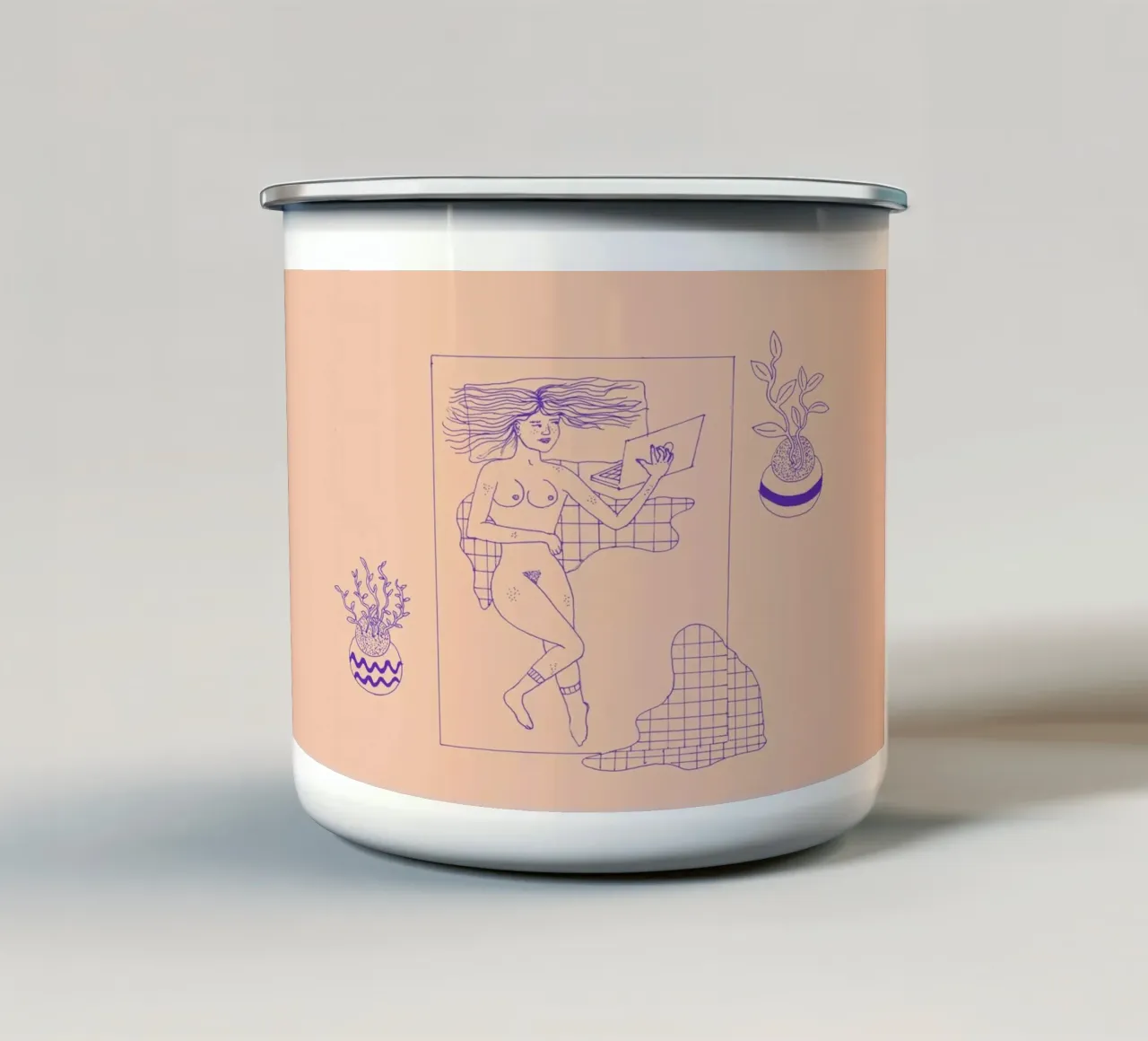 Sundays 1 tazza in smalto da Daniela Roessler