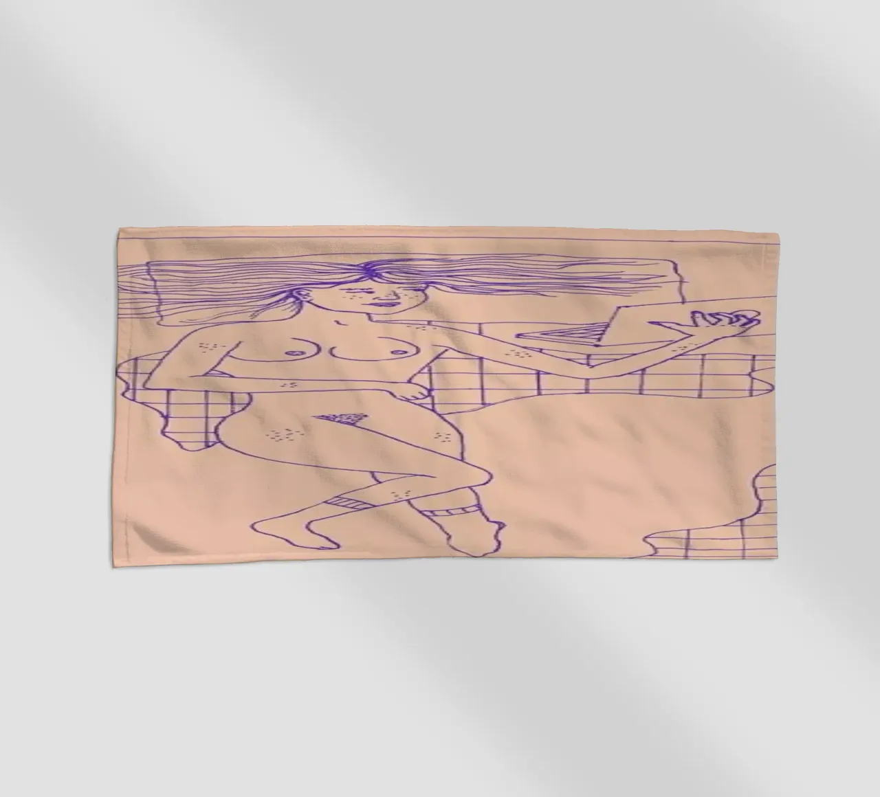Sundays 1 beach towel by Daniela Roessler