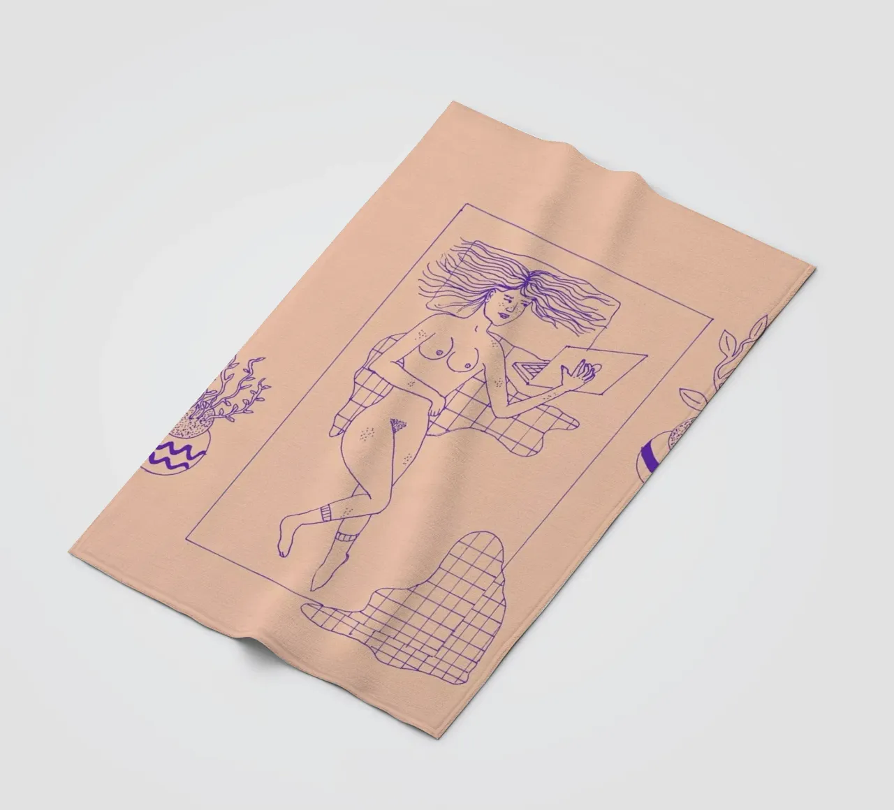 Sundays 1 fleece blanket by Daniela Roessler