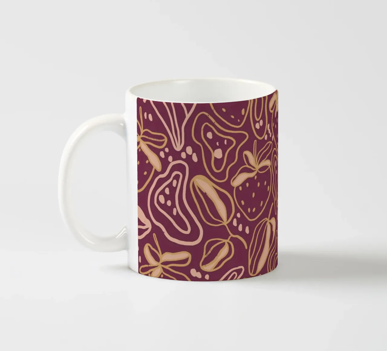 Maroon strawberries tazza in ceramica da GigiRosado